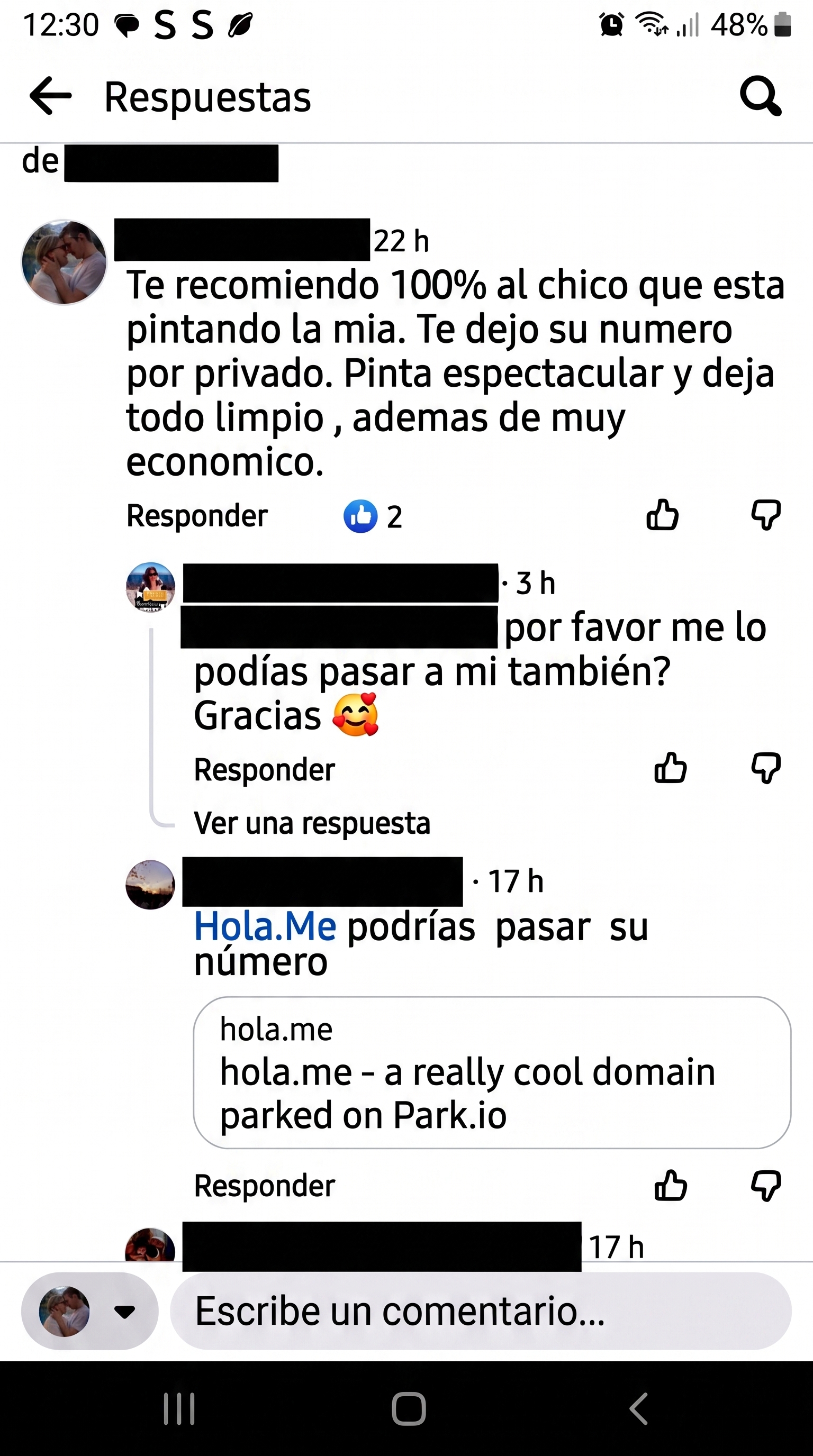 Mensaje de cliente satisfecho